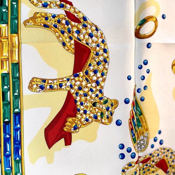 Cartier Silk Scarf – Panther & Jewel Print - Picture 4 of 15